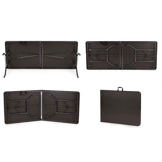 Skládací cateringový zahradní banketový stůl 180 cm ratan ModernHome