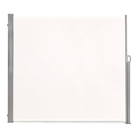 Skládací markýza 300x180 cm boční roleta paraván do zahrady na terasu béžová