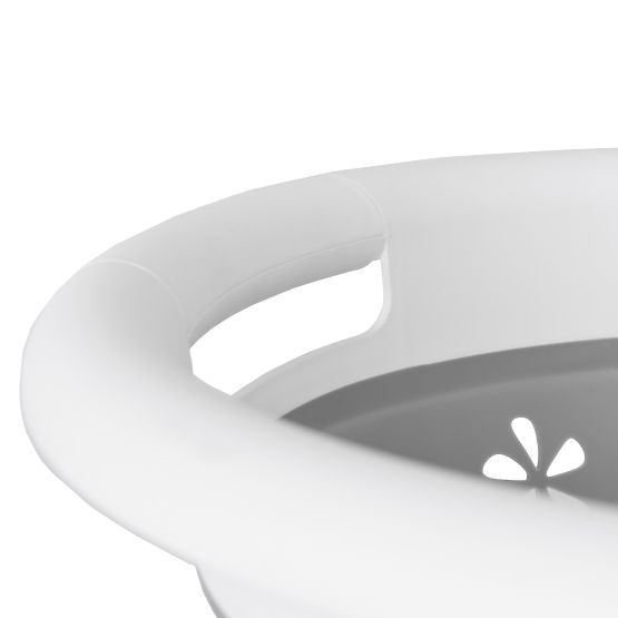 Skládací oválná mísa 50 x 37 cm bílo-šedá OVAL COMPACT 25L