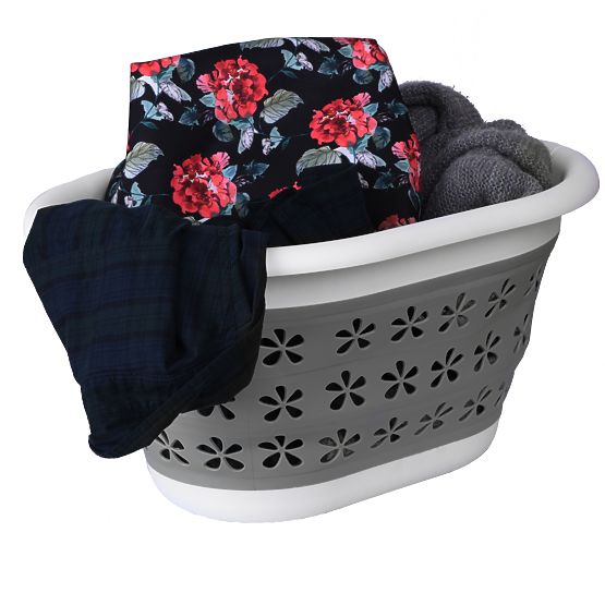 Skládací oválná mísa 50 x 37 cm bílo-šedá OVAL COMPACT 25L