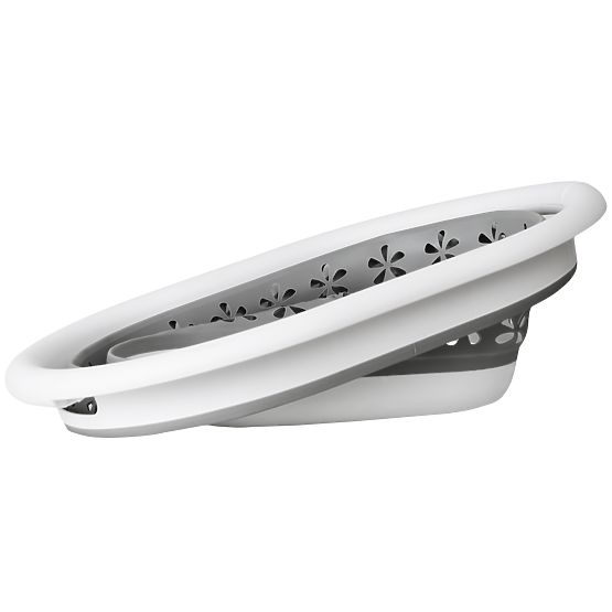 Skládací oválná mísa 50 x 37 cm bílo-šedá OVAL COMPACT 25L