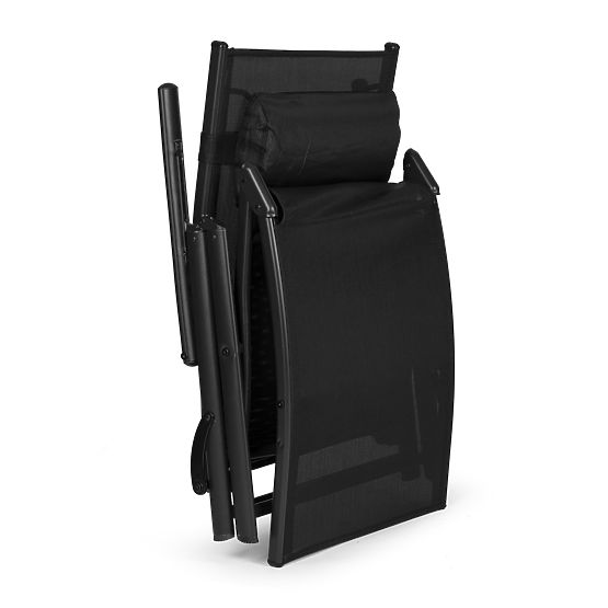 Skládací plážové zahradní lehátko s nastavitelným opěradlem, ocelová konstrukce ModernHome