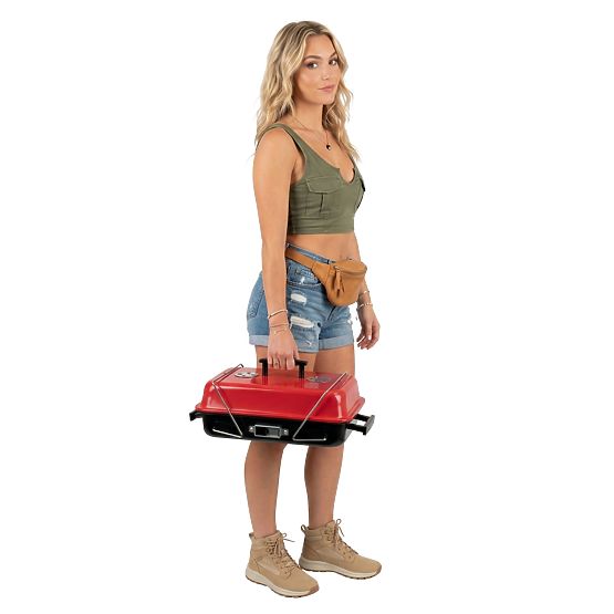 Skládací přenosný uhlíkový gril CAMPAL s poklopem