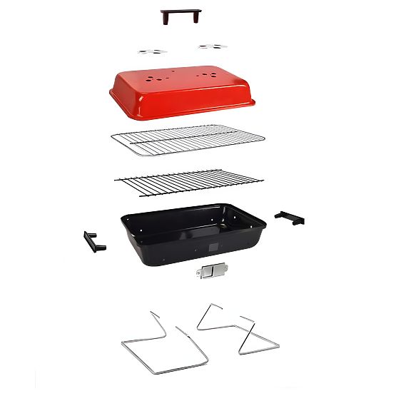 Skládací přenosný uhlíkový gril CAMPAL s poklopem