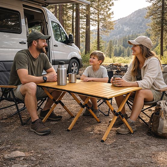 Skládací turistický stůl 120x60 cm kempingový s taškou MultiGarden