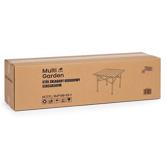 Skládací turistický stůl 53x55 cm kempingový s taškou černý MultiGarden