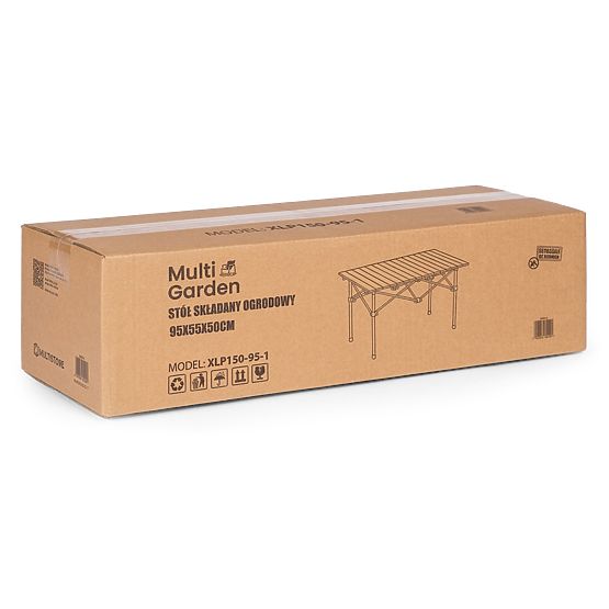 Skládací turistický stůl 95x55 cm kempingový s taškou černý MultiGarden