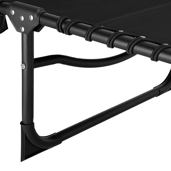 Skládací zahradní lehátko nastavitelný FENIKS černý