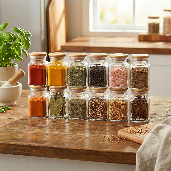 Skleničky na koření HIDALGO sada 12 kusů