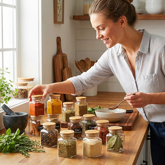 Skleničky na koření HIDALGO sada 12 kusů