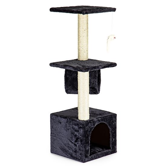 Škrabadlo pro kočku domek pelíšek strom šedý