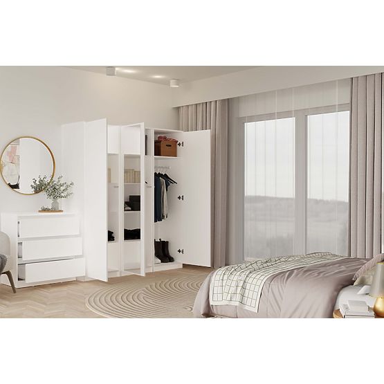 Skříň Malwa SD-50 se Zrcadlem BÍLÁ