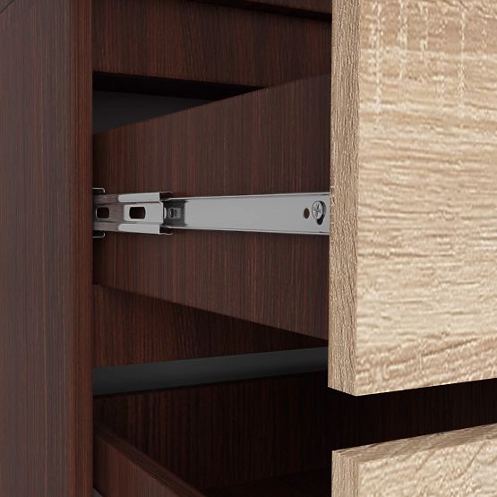 SKŘÍŇ S 90 cm 2 DVEŘE 2 ZÁSUVKY 2 ZRCADLA PK WENGE / SONOMA