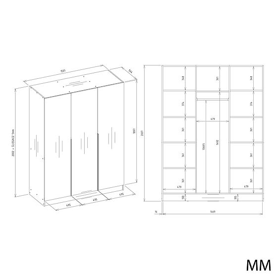 SKŘÍŇ SENSO 3D 150 CM 3 DVEŘE ZLATÉ ÚCHYTY DO OBÝVACÍHO POKOJE LOŽNICE KAŠMÍR BÉŽOVÁ