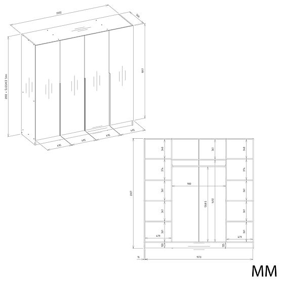 SKŘÍŇ SENSO 4D 200 CM 4 DVEŘE ZLATÉ ÚCHYTY DO OBÝVÁKU LOŽNICE KAŠMÍR BÉŽOVÁ