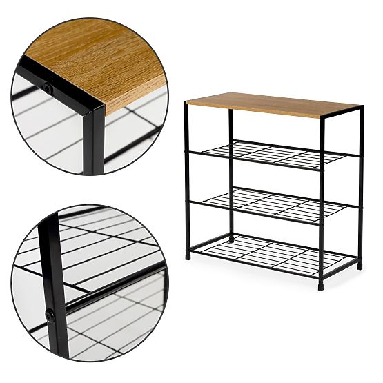 Skříňka na boty stojan regál police loft 3 úrovně