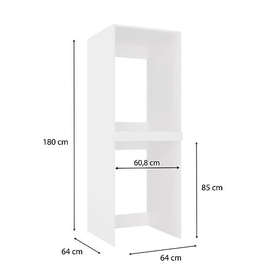 Skříňka na Pračku a Sušičku POLA TWIN Bílá