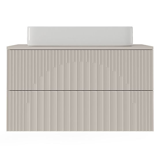 Skříňka pod umyvadlo Arcano 80 cm, drážkovaná, kašmír