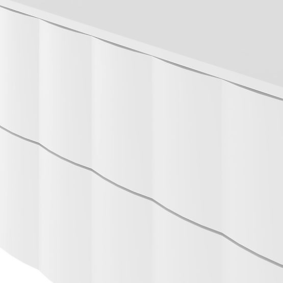 Skříňka pod umyvadlo na desku Grita 80 cm, bílá, vlnitý čelní panel