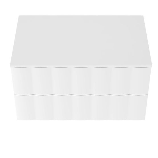 Skříňka pod umyvadlo na desku Grita 80 cm, bílá, vlnitý čelní panel