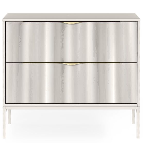 Skříňka pod umyvadlo na desku Livia 80 cm, kašmírová, kovové nožky, drážkovaná