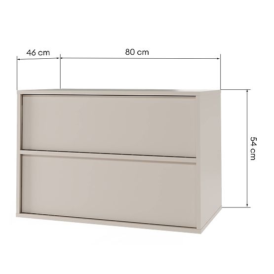 Skříňka pod umyvadlo na desku Mossy, 80 cm, kašmír