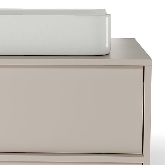 Skříňka pod umyvadlo na desku Mossy, 80 cm, kašmír