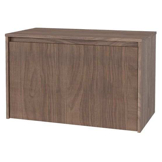 Skříňka pod umyvadlo na desku Pezzo 80 cm, ořech, drážkovaná