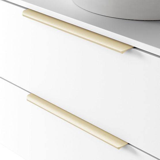 Skříňka pod umyvadlo na desku Tidea 80 cm, bílá, zlaté úchyty