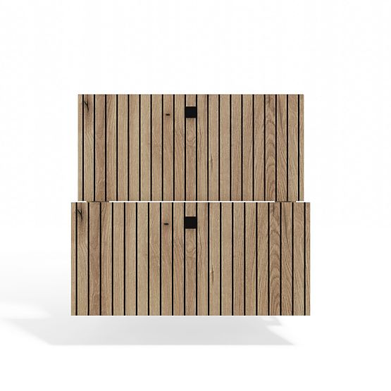 SKŘÍŇKA POD UMYVADLO TIGO 60 2S DUB EVOKE 2 ZÁSUVKY DRÁŽKOVANÝ ČELNÍ PANEL ZÁVĚSNÁ