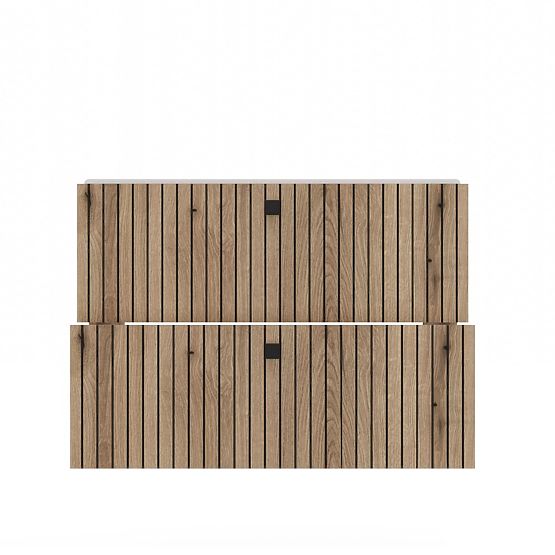 SKŘÍŇKA POD UMYVADLO TIGO 80 2S DUB EVOKE DRÁŽKOVANÝ ČELO + UMYVADLO