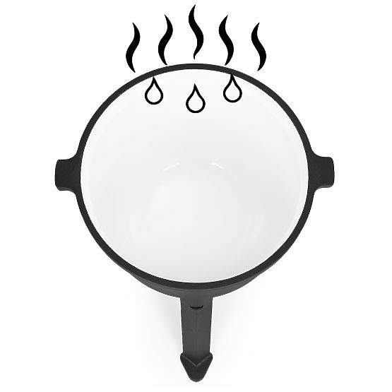 Smalíř litinový smaltovaný 5L stojící hrnec lovecký táborák gril MultiGarden