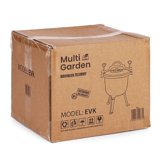 Smalťovaný litinový kotlík 10L stojící lovecký hrnec ohniště gril MultiGarden