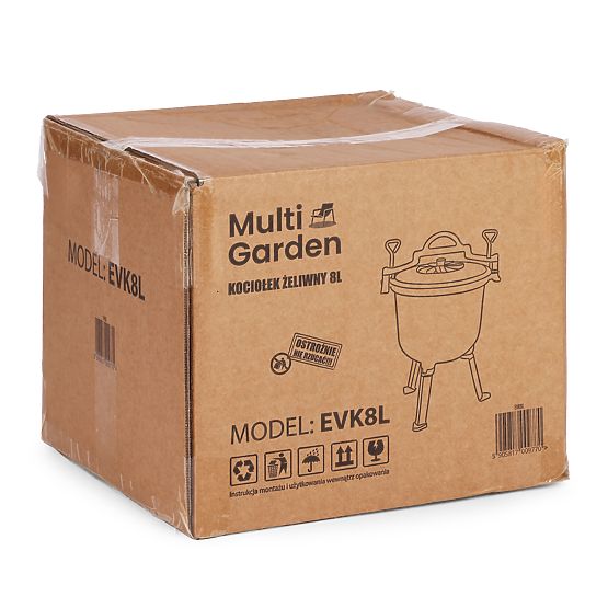 Smaltovaný litinový kotlík 8L stojící myslivecký hrnec ohniště gril MultiGarden