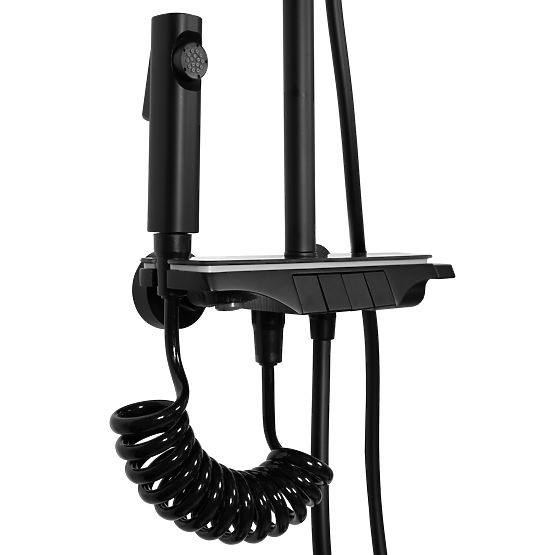 Sprchová sada REA Savio s LED displejem Černá