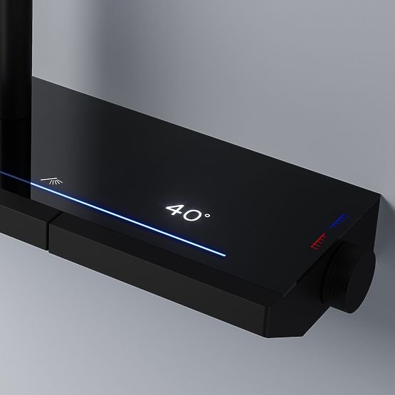 Sprchová sada s termostatem REA Pedro Černá