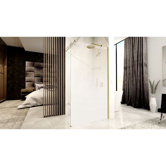 Sprchová stěna Rea Aero Ombre Zlatá Kartáčovaná/Bílá 110