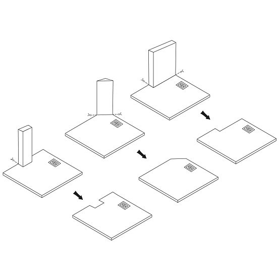 Sprchová vanička Bazalt Long Black 90x120