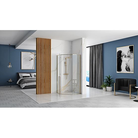 Sprchový kout Rea DIAMOND 100x100 GOLD