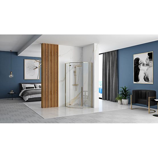 Sprchový kout Rea DIAMOND 100x100 GOLD