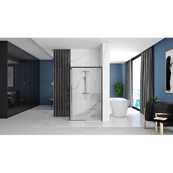 Sprchový kout SOLAR BLACK MAT 120x90