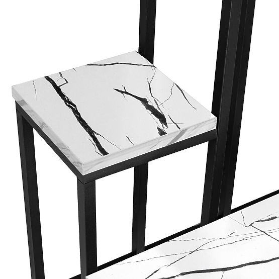 Stojan na květiny ANTIRES bílý mramor kovový