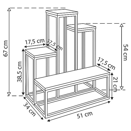 Stojan na květiny ANTIRES černý mramor