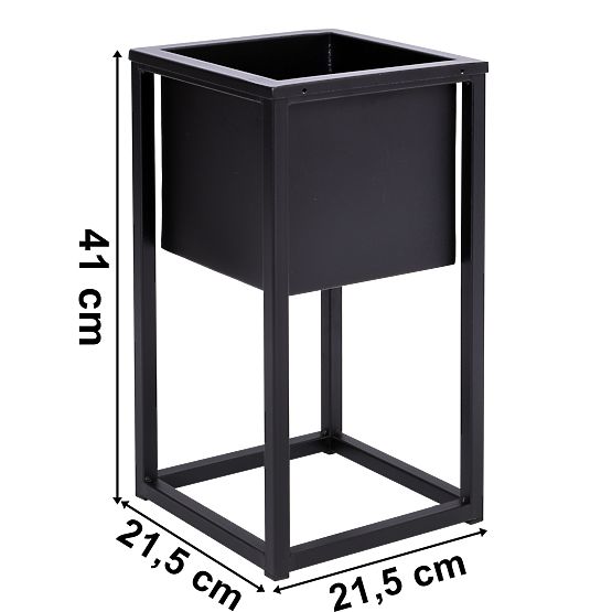 Stojan na květiny Concove loft 40 cm černý