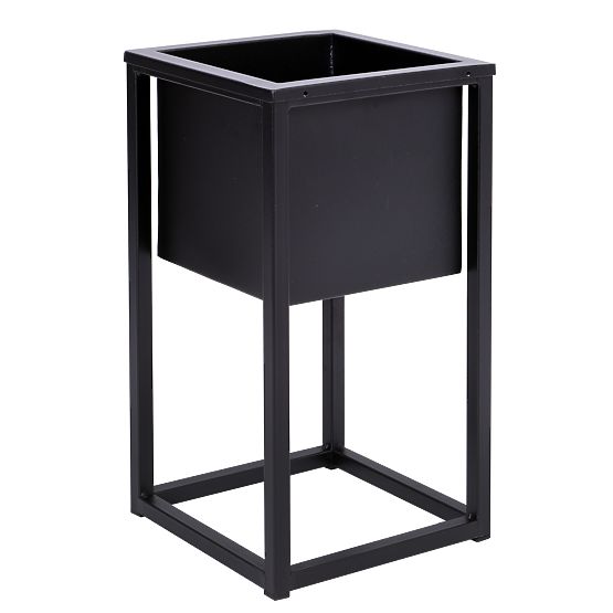Stojan na květiny Concove loft 40 cm černý