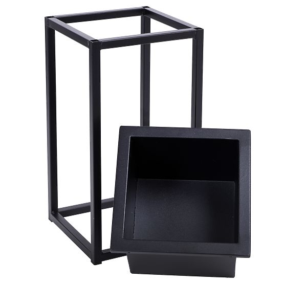 Stojan na květiny Concove loft 40 cm černý