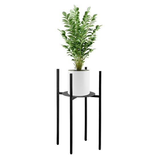 Stojan na květiny loftový Torre 60 cm černý