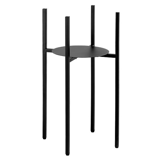 Stojan na květiny loftový Torre 60 cm černý