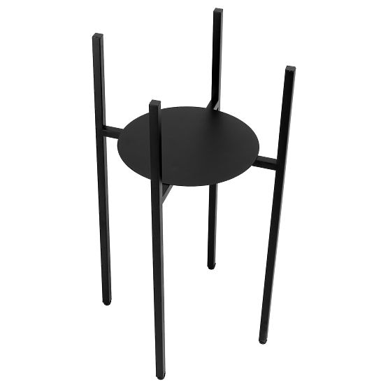 Stojan na květiny loftový Torre 60 cm černý