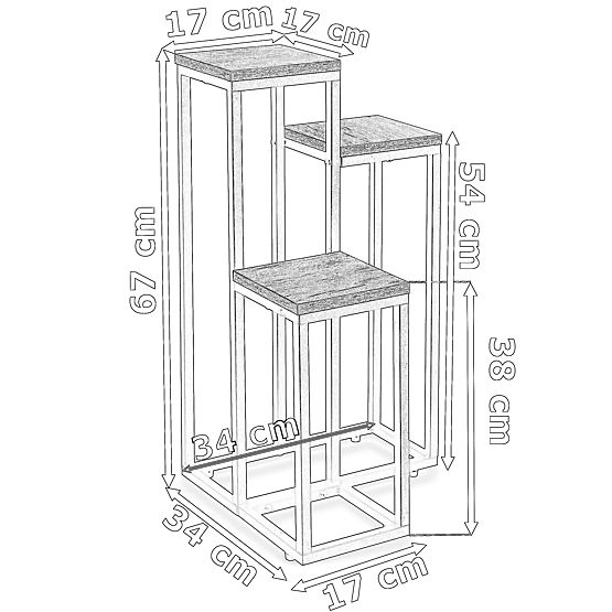 Stojan na květiny Munir černý mramor